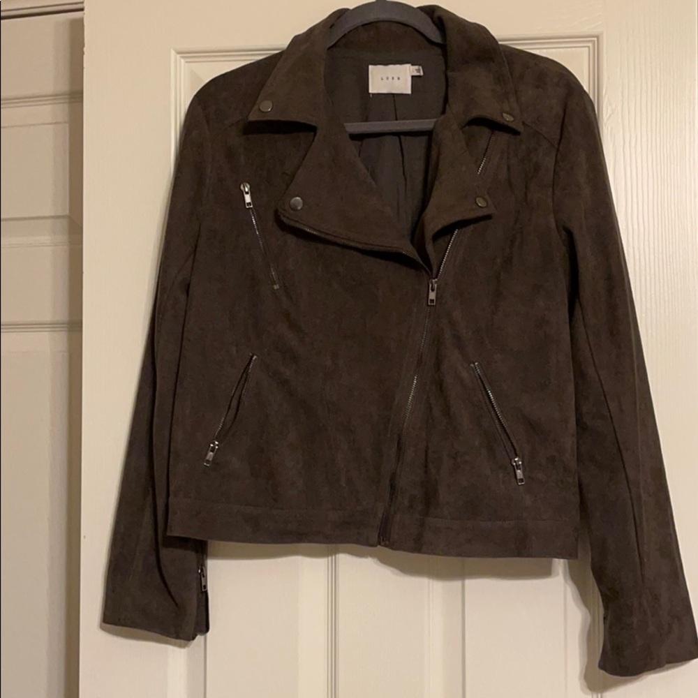 Suede Moto Jacket
